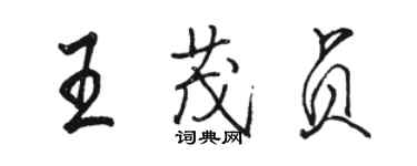 駱恆光王茂貞行書個性簽名怎么寫