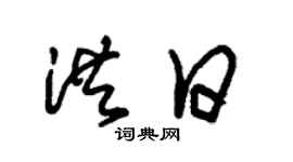 朱錫榮洪日草書個性簽名怎么寫