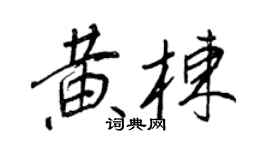 王正良黃棟行書個性簽名怎么寫