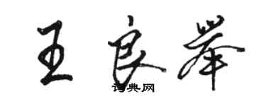 駱恆光王良舉行書個性簽名怎么寫