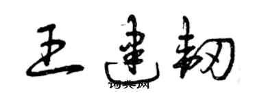 曾慶福王建韌草書個性簽名怎么寫