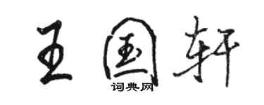 駱恆光王國軒行書個性簽名怎么寫