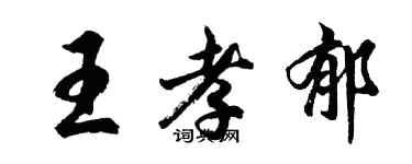 胡問遂王孝郁行書個性簽名怎么寫