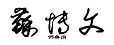 朱錫榮蘇博文草書個性簽名怎么寫