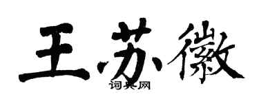 翁闓運王蘇徽楷書個性簽名怎么寫