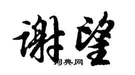 胡問遂謝望行書個性簽名怎么寫