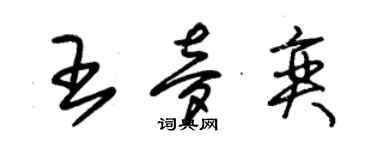 朱錫榮王夢奕草書個性簽名怎么寫