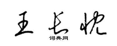 梁錦英王長忱草書個性簽名怎么寫