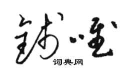 駱恆光錢唯草書個性簽名怎么寫