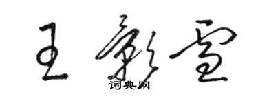 駱恆光王影雪草書個性簽名怎么寫