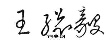 駱恆光王總毅草書個性簽名怎么寫