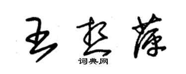 朱錫榮王想萍草書個性簽名怎么寫