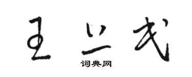 駱恆光王上民草書個性簽名怎么寫