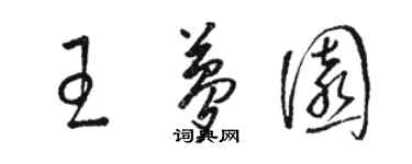 駱恆光王夢園草書個性簽名怎么寫