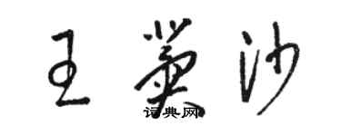 駱恆光王冀沙草書個性簽名怎么寫