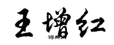 胡問遂王增紅行書個性簽名怎么寫