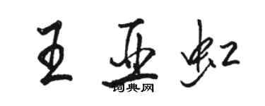 駱恆光王亞虹行書個性簽名怎么寫