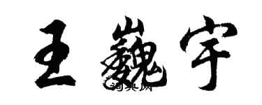 胡問遂王巍宇行書個性簽名怎么寫