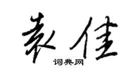 王正良袁佳行書個性簽名怎么寫