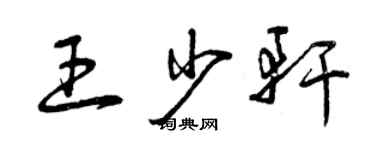 曾慶福王少軒草書個性簽名怎么寫