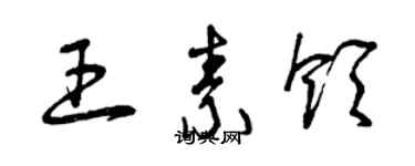 曾慶福王素領草書個性簽名怎么寫