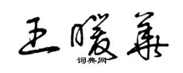 曾慶福王暖華草書個性簽名怎么寫