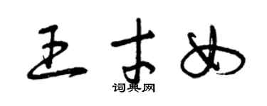 曾慶福王才女草書個性簽名怎么寫