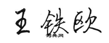 駱恆光王鐵歐行書個性簽名怎么寫