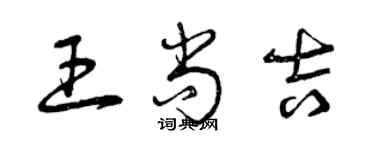 曾慶福王尚吉草書個性簽名怎么寫