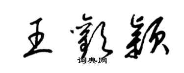 梁錦英王歡穎草書個性簽名怎么寫