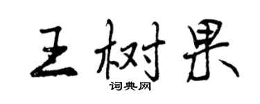 曾慶福王樹果行書個性簽名怎么寫