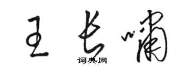 駱恆光王長嘯草書個性簽名怎么寫