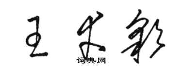 駱恆光王幸彩草書個性簽名怎么寫