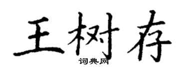 丁謙王樹存楷書個性簽名怎么寫
