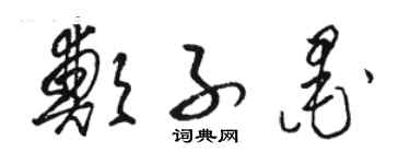 駱恆光鄭子墨草書個性簽名怎么寫
