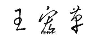 駱恆光王宏革草書個性簽名怎么寫