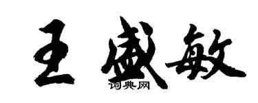 胡問遂王盛敏行書個性簽名怎么寫