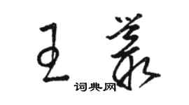 駱恆光王叢草書個性簽名怎么寫