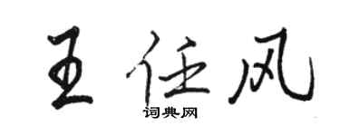 駱恆光王任風行書個性簽名怎么寫
