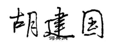曾慶福胡建國行書個性簽名怎么寫
