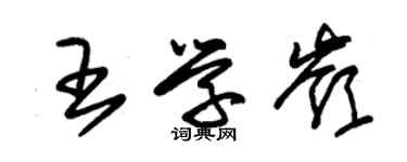 朱錫榮王學嶺草書個性簽名怎么寫