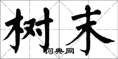 翁闓運樹末楷書怎么寫