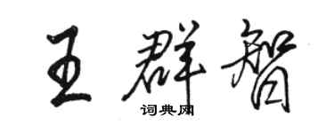 駱恆光王群智行書個性簽名怎么寫