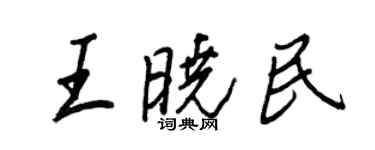 王正良王曉民行書個性簽名怎么寫