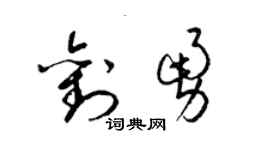 梁錦英劉勇草書個性簽名怎么寫