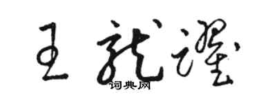 駱恆光王龍躍草書個性簽名怎么寫