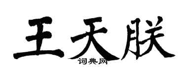 翁闓運王天朕楷書個性簽名怎么寫