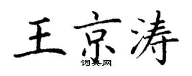 丁謙王京濤楷書個性簽名怎么寫