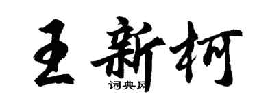 胡問遂王新柯行書個性簽名怎么寫