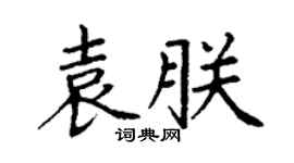 丁謙袁朕楷書個性簽名怎么寫
